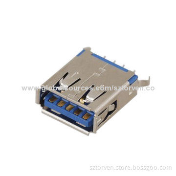USB Connector, 3.0 Female Straight Dip A Type, 500V AC Withstanding Voltage